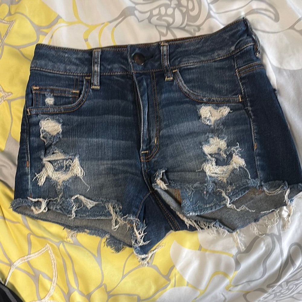 Distressed Denim Shorts